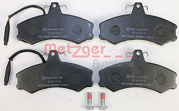 METZGER 1170512 Bremsbelagsatz, Scheibenbremse